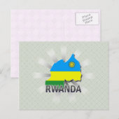 Ruanda Flag Map 2.0 Postkarte (Vorne/Hinten)