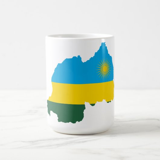 Ruanda Flag & Map Tasse (Mittel)