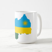 Ruanda Flag & Map Tasse (VorderseiteRechts)