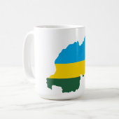 Ruanda Flag & Map Tasse (Vorderseite Links)