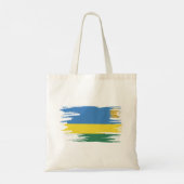 Ruanda Flag Pinselart Tragetasche (Rückseite)