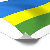 Ruanda Flag Poster Print (Ecke)