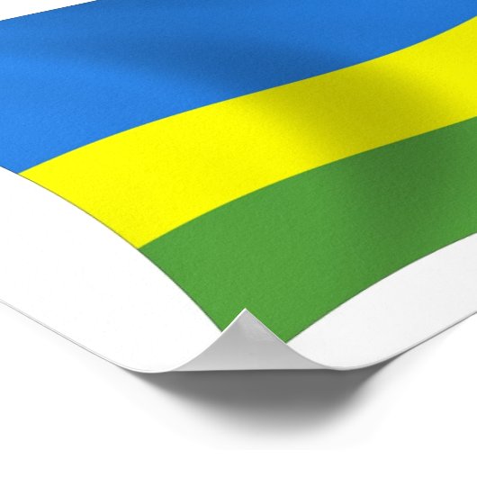 Ruanda Flag Poster Print (Ecke)
