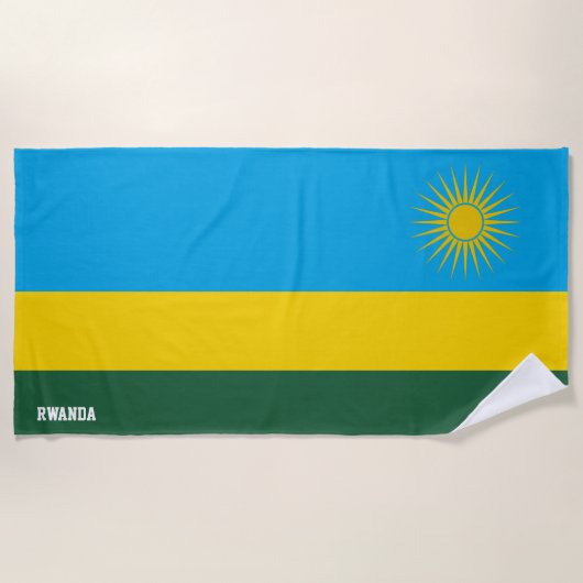 Ruanda Flag Splendid Patriotic Strandtuch (Vorderseite)
