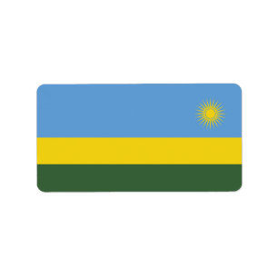 Ruanda-Flagge Adressaufkleber