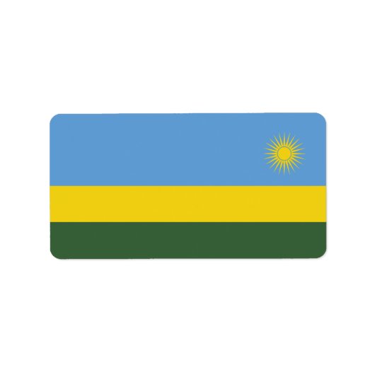 Ruanda-Flagge Adressaufkleber (Vorne)