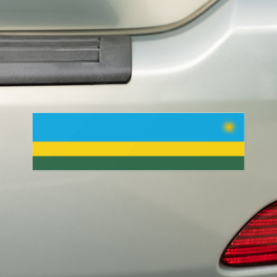 Ruanda-Flagge Autoaufkleber