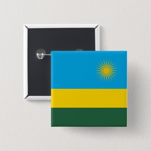 Ruanda-Flagge Button (Vorne & Hinten)