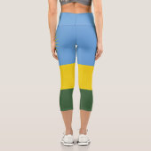 Ruanda-Flagge Capri Leggings (Rückseite)
