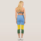 Ruanda-Flagge Capri Leggings (Rückseite)