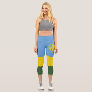 Ruanda-Flagge Capri Leggings