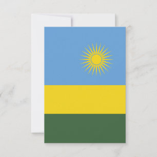 Ruanda-Flagge Dankeskarte