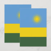 Ruanda-Flagge Dankeskarte (Vorne/Hinten)