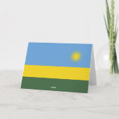 Ruanda-Flagge Dankeskarte (Rückseite)