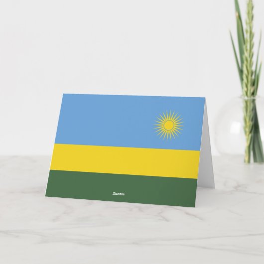 Ruanda-Flagge Dankeskarte (Rückseite)