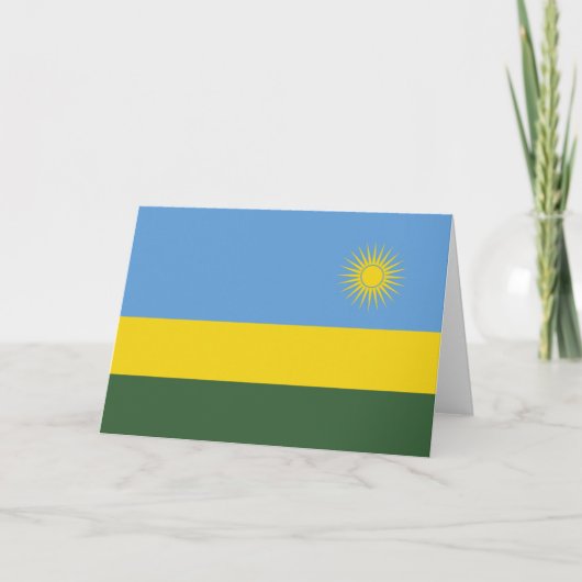 Ruanda-Flagge Dankeskarte (Vorderseite)