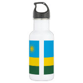 Ruanda-Flagge Edelstahlflasche (Rückseite)
