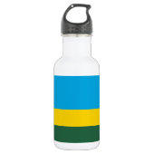 Ruanda-Flagge Edelstahlflasche (Vorderseite)