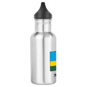 Ruanda-Flagge Edelstahlflasche (Links)