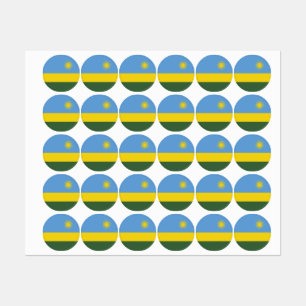 Ruanda-Flagge Etiketten