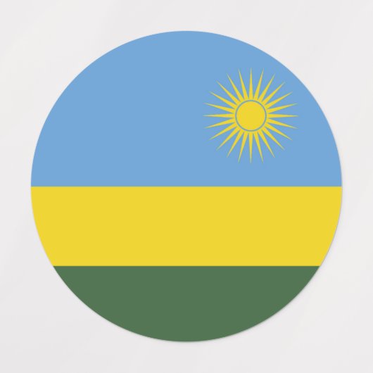 Ruanda-Flagge Etiketten (Design 2)