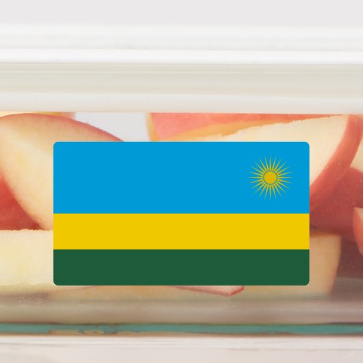 Ruanda-Flagge Etiketten (Befestigt)