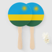 Ruanda-Flagge Fächer (Vorne und Hinten)
