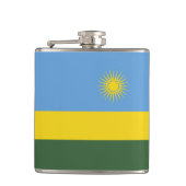 Ruanda-Flagge Flachmann (Vorderseite)