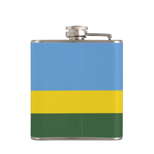 Ruanda-Flagge Flachmann (Rückseite)