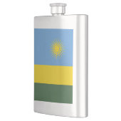 Ruanda-Flagge Flachmann (Links)