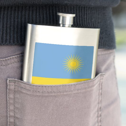 Ruanda-Flagge Flachmann (Beispiel)