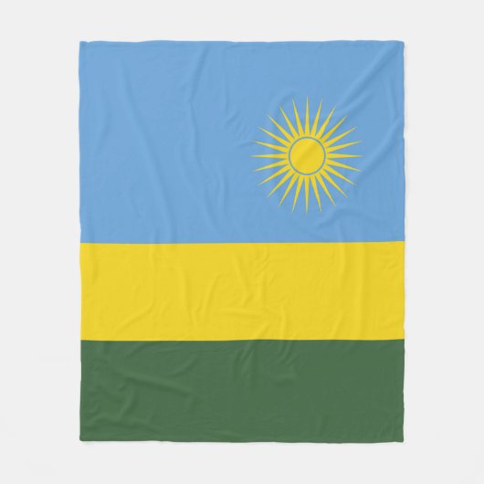 Ruanda-Flagge Fleecedecke (Vorderseite)