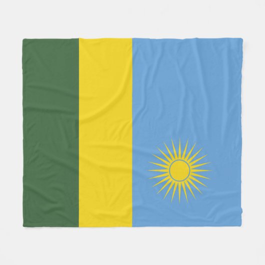 Ruanda-Flagge Fleecedecke (Vorderseite (Horizontal))