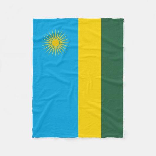 Ruanda-Flagge Fleecedecke (Vorderseite)