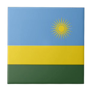 Ruanda-Flagge Fliese