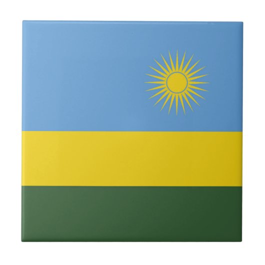 Ruanda-Flagge Fliese (Vorderseite)