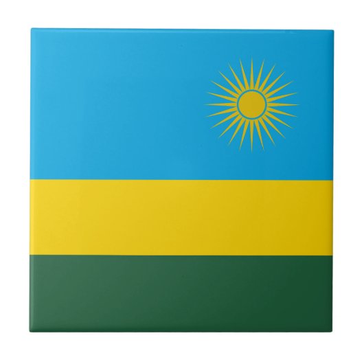 Ruanda-Flagge Fliese (Vorderseite)