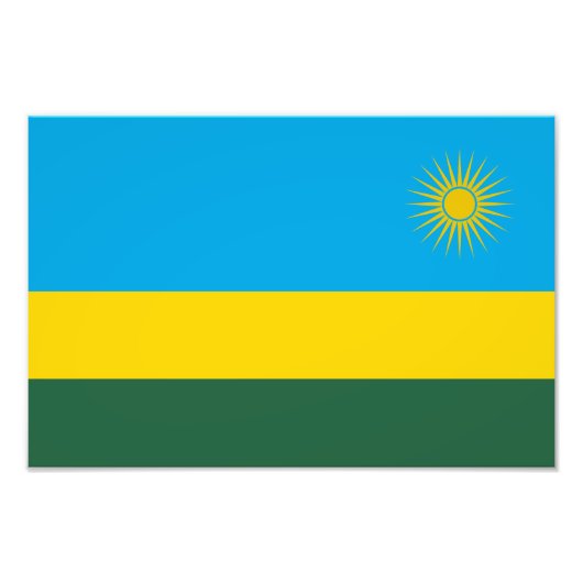 Ruanda-Flagge Fotodruck (Vorne)