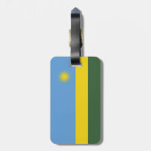 Ruanda-Flagge Gepäckanhänger (Rückseite vertikal)