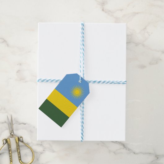 Ruanda-Flagge Geschenkanhänger (Mit Garn)