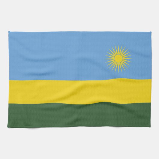Ruanda-Flagge Geschirrtuch (Horizontal)