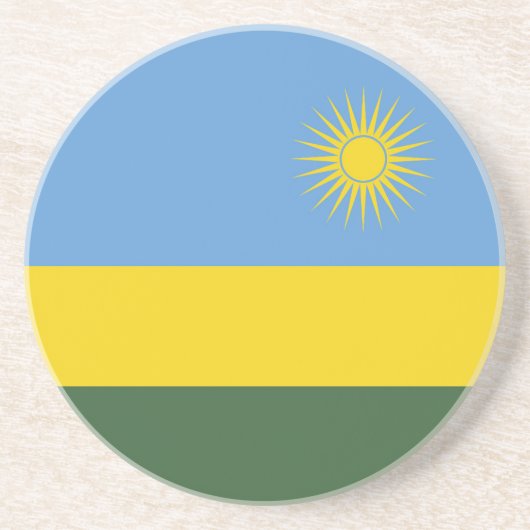 Ruanda-Flagge Getränkeuntersetzer (Vorne)