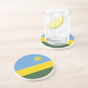 Ruanda-Flagge Getränkeuntersetzer