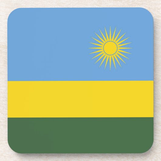 Ruanda-Flagge Getränkeuntersetzer (Vorderseite)