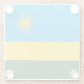 Ruanda-Flagge Glasuntersetzer (Rückseite)