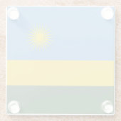 Ruanda-Flagge Glasuntersetzer (Rückseite)