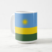 Ruanda-Flagge Kaffeetasse (Vorderseite Links)