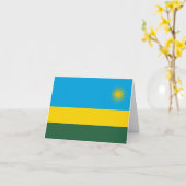 Ruanda-Flagge Karte (Gelbe Blume)