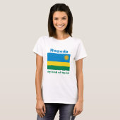 Ruanda-Flagge + Karte + Text-T - Shirt (Vorne ganz)