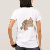 Ruanda-Flagge + Karte + Text-T - Shirt (Rückseite)